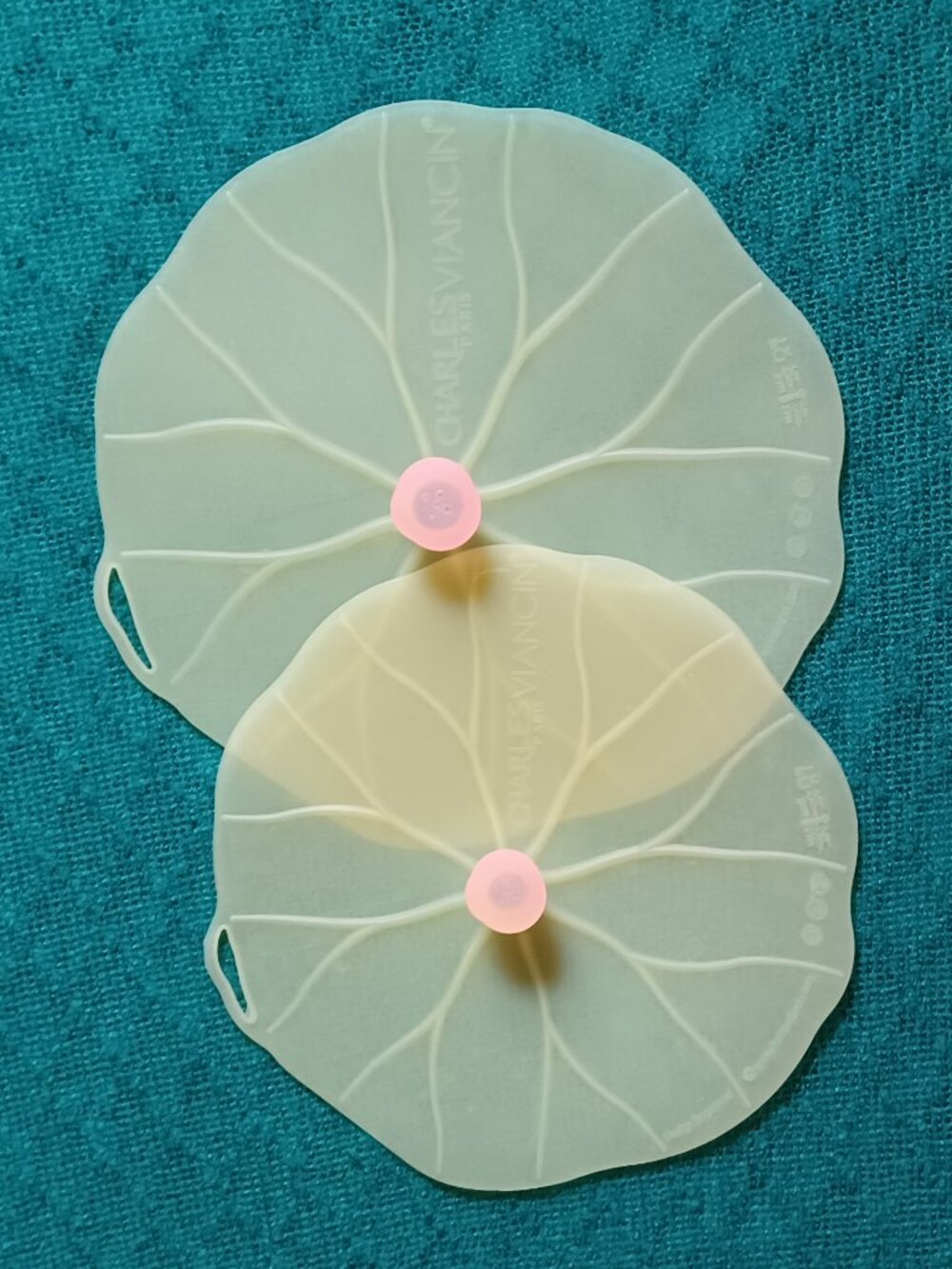 Charles Viancin 10" and 12" Airtight Silicone Lids Yellow Lily Pads